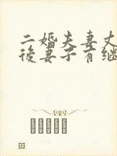 二婚夫妻丈夫死后妻子有继承权吗