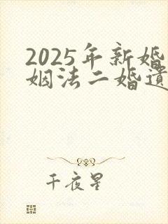 2025年新婚姻法二婚遗产分配