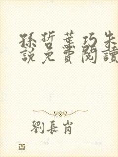 孙哲叶巧朱颜小说免费阅读