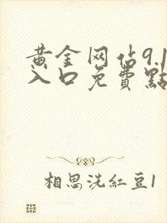 黄金网站9.1入口免费点开即看