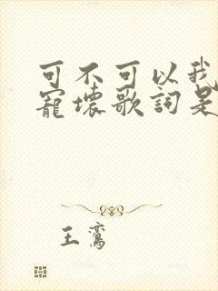 可不可以我把你宠坏歌词是哪首歌