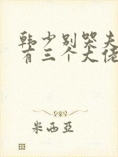 韩少别哭夫人她有三个大佬哥哥短剧