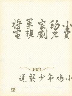 将军家的小娘子电视剧免费完整版