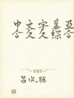 中文字幕亚洲综合久久综合第6集