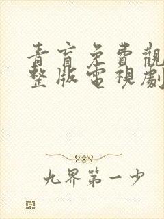 青盲免费观看完整版电视剧全集