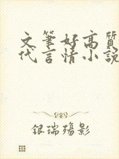 文笔好高质量现代言情小说封面