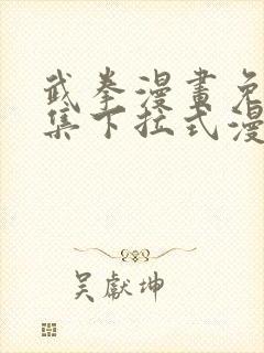 武拳漫画免费全集下拉式漫画