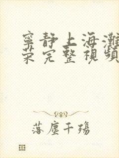 宁静上海滩张国荣完整视频