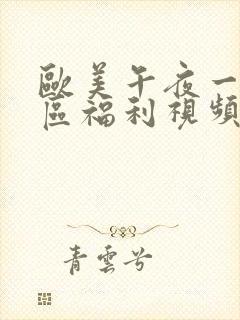 欧美午夜一区二区福利视频