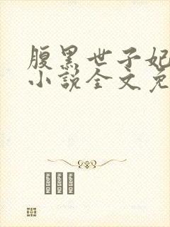 腹黑世子妃日常小说全文免费阅读