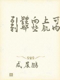 引体向上可以练到哪些肌肉