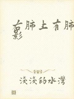 右肺上有肺结节影