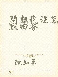 问想我没怎么幽默回答封面