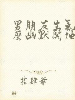 男朋友生气了怎么幽默哄他开心的句子