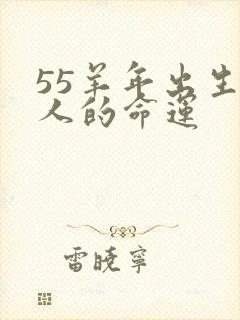 55羊年出生的人的命运封面
