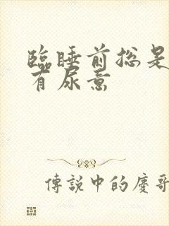 临睡前总是感觉有尿意封面