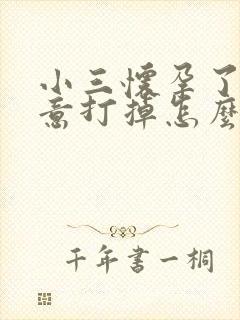 小三怀孕了不愿意打掉怎么办