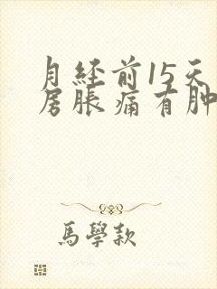 月经前15天乳房胀痛有肿块