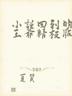 小说回到明朝当王爷精校版