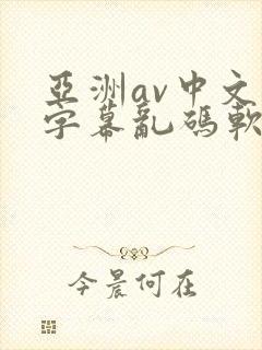 亚洲av中文字字幕乱码软件