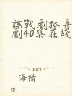 谍战剧孤舟电视剧40集在线观看免费高清