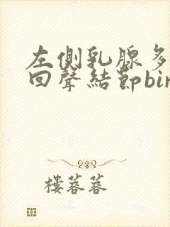 左侧乳腺多发低回声结节birads3类