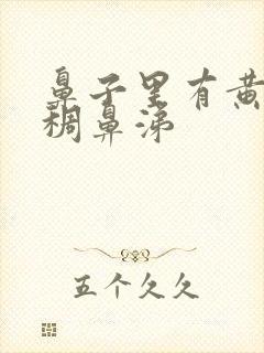 鼻子里有黄色浓稠鼻涕