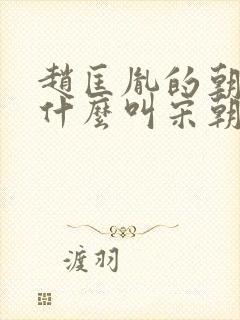 赵匡胤的朝代为什么叫宋朝封面