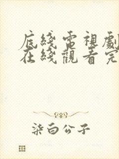 底线电视剧免费在线观看完整版