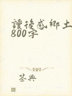 读后感乡土中国800字封面