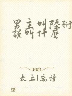 男主叫陆衍的小说叫什么