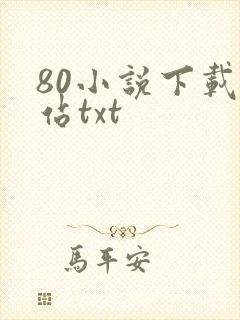 80小说下载网站txt