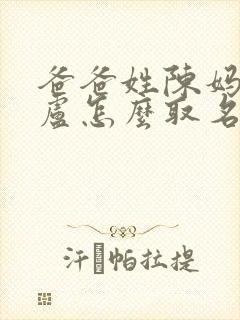 爸爸姓陈妈妈姓卢怎么取名