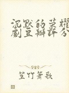 沉默的荣耀电视剧豆瓣评分