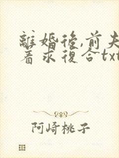 离婚后,前夫跪着求复合txt封面