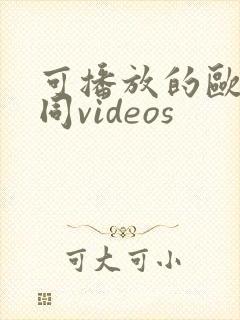 可播放的欧美男同videos