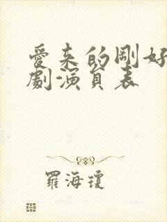 爱来的刚好电视剧演员表