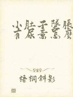 小肚子坠胀感总有尿意怎么回事