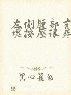 左侧腹部有个肿块按压很疼