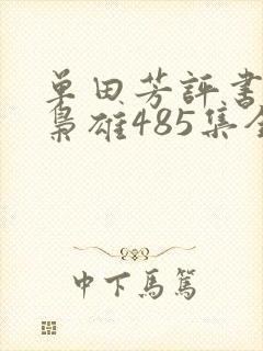 单田芳评书乱世枭雄485集全集播放485回