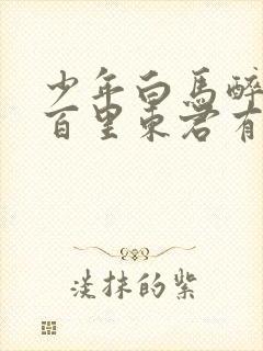 少年白马醉春风百里东君有孩子吗封面