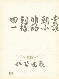 回到明朝当王爷一样的小说