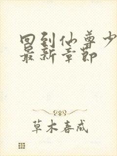 回到仙尊少年时最新章节