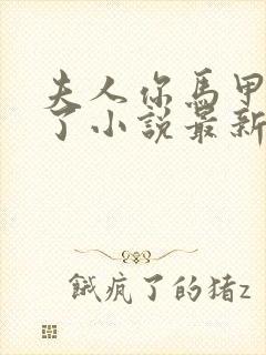 夫人你马甲又掉了小说最新