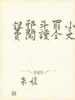 银邪斗罗小说免费阅读全文