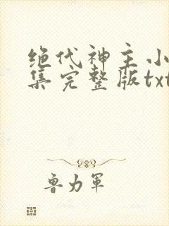绝代神主小说全集完整版txt