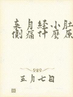 来月经小肚子左侧痛什么原因