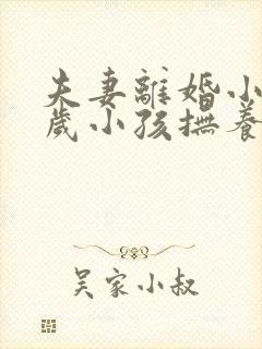 夫妻离婚小孩2岁小孩抚养权归谁