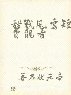 甜战风云短剧免费观看封面