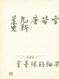 叶凡唐若雪最新更新